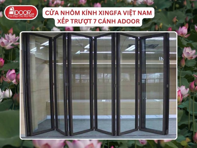 Cửa Mở Xếp Trượt 7 Cánh Nhôm Kính Xingfa Tại Thái Bình Hệ Việt Nam Adoor