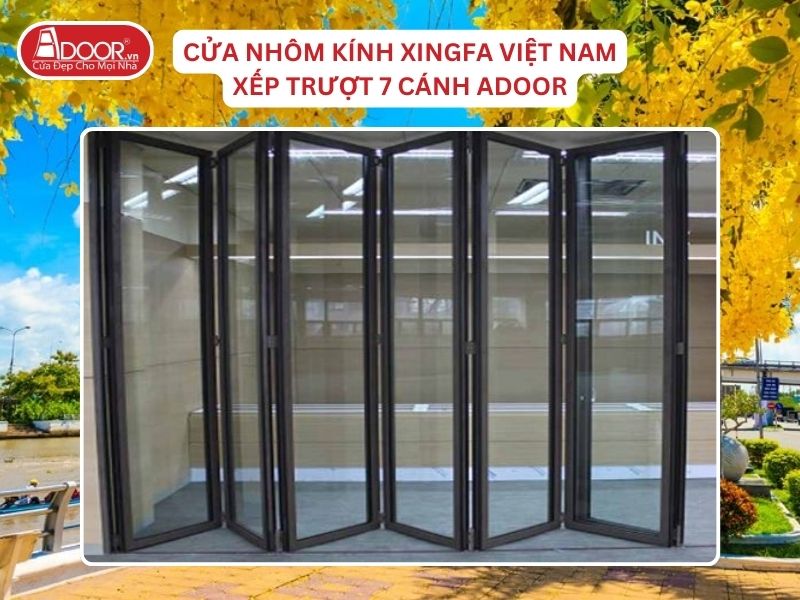 Cửa Mở Xếp Trượt 7 Cánh Nhôm Kính Xingfa Tại Vị Thanh Hệ Việt Nam Adoor Cửa Mở Xếp Trượt 7 Cánh Nhôm Kính Xingfa Tại Vị Thanh Hệ Việt Nam Adoor