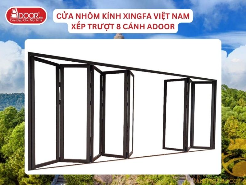 Cửa Mở Xếp Trượt 8 Cánh Nhôm Kính Xingfa Tại Bắc Ninh Hệ Việt Nam Adoor Cửa Mở Xếp Trượt 8 Cánh Nhôm Kính Xingfa Tại Bắc Ninh Hệ Việt Nam Adoor