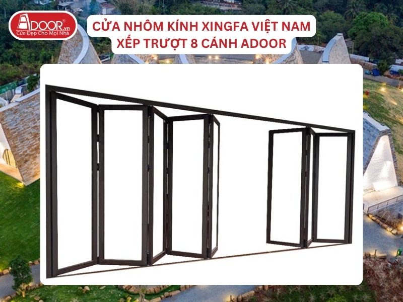 Cửa Mở Xếp Trượt 8 Cánh Nhôm Kính Xingfa Tại Buôn Ma Thuột Hệ Việt Nam Adoor Cửa Mở Xếp Trượt 8 Cánh Nhôm Kính Xingfa Tại Buôn Ma Thuột Hệ Việt Nam Adoor
