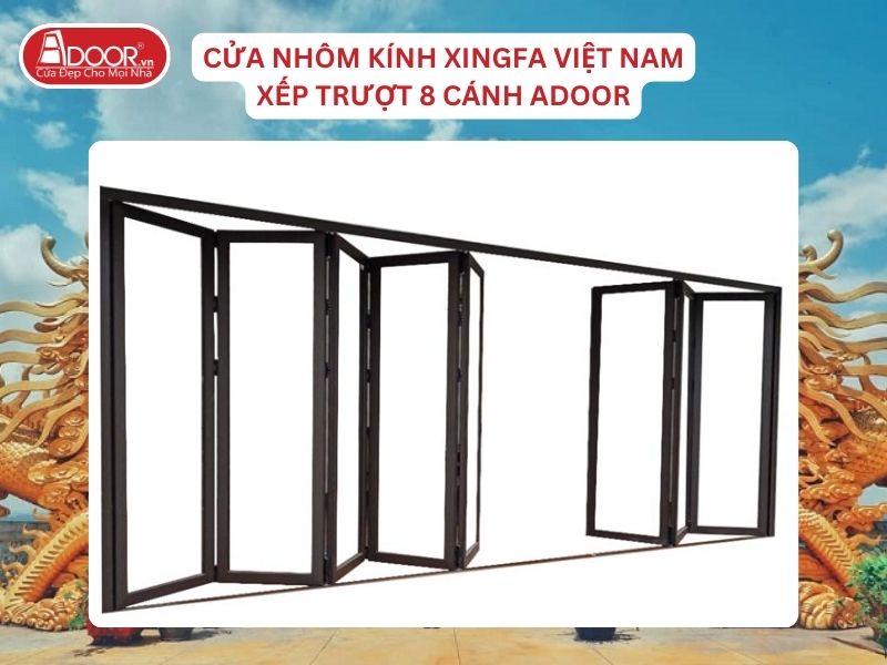 Cửa Mở Xếp Trượt 8 Cánh Nhôm Kính Xingfa Tại Dĩ An Hệ Việt Nam Adoor Cửa Mở Xếp Trượt 8 Cánh Nhôm Kính Xingfa Tại Dĩ An Hệ Việt Nam Adoor