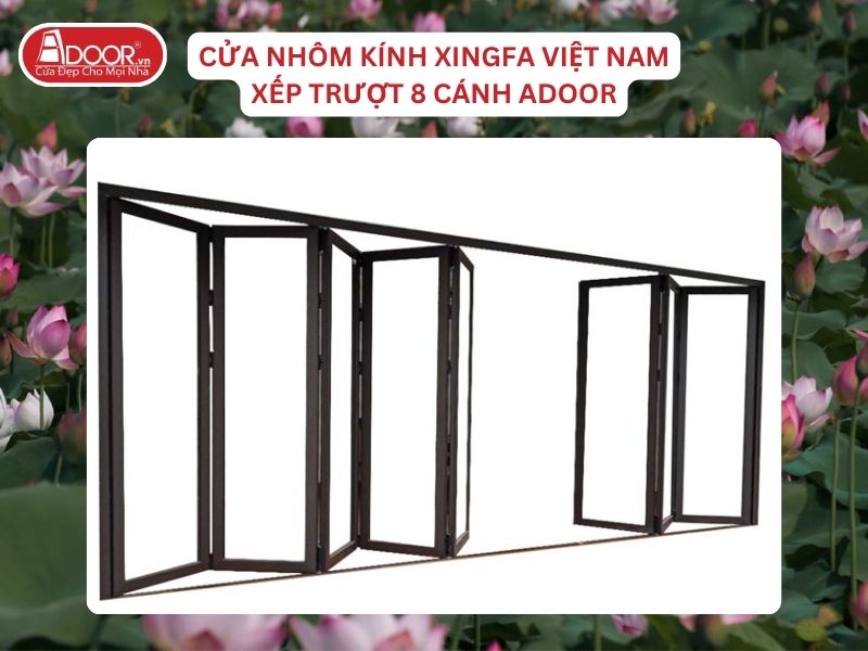 Cửa Mở Xếp Trượt 8 Cánh Nhôm Kính Xingfa Tại Thái Bình Hệ Việt Nam Adoor