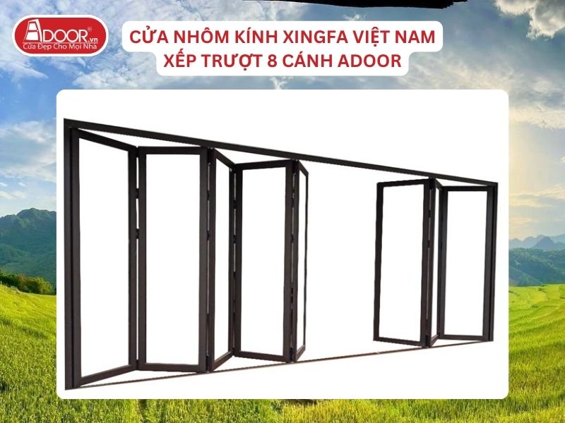 Cửa Mở Xếp Trượt 8 Cánh Nhôm Kính Xingfa Tại Thanh Hóa Hệ Việt Nam Adoor Cửa Mở Xếp Trượt 8 Cánh Nhôm Kính Xingfa Tại Thanh Hóa Hệ Việt Nam Adoor