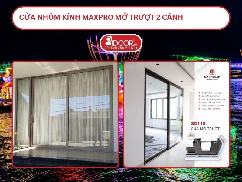 Cửa Nhôm Kính MaxPro Mở Trượt 2 Cánh Adoor Tại Cần Thơ Cửa Nhôm Kính MaxPro Mở Trượt 2 Cánh Adoor Tại Cần Thơ
