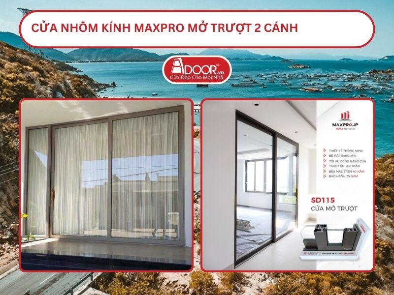 Cửa Nhôm Kính MaxPro Mở Trượt 2 Cánh Adoor Tại Phan Rang