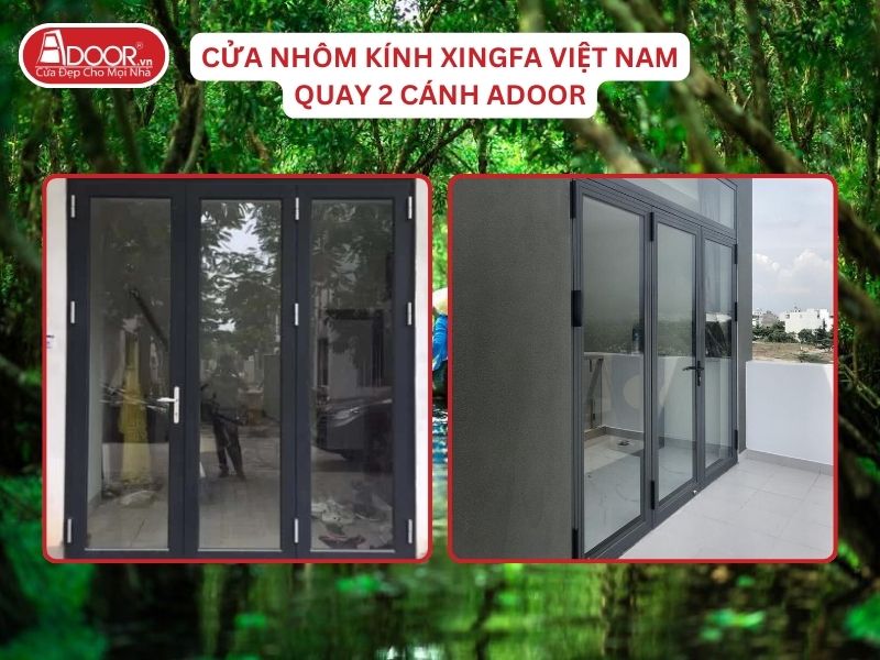 Cửa Mở Quay 3 Cánh Adoor Nhôm Kính Xingfa Tại Long An Nhôm Việt Nam Cửa Mở Quay 3 Cánh Adoor Nhôm Kính Xingfa Tại Long An Nhôm Việt Nam