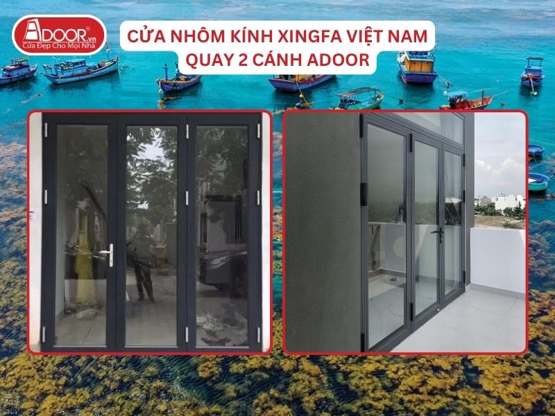 Cửa Mở Quay 3 Cánh Adoor Nhôm Kính Xingfa Tại Quy Nhơn Nhôm Việt Nam Cửa Mở Quay 3 Cánh Adoor Nhôm Kính Xingfa Tại Quy Nhơn Nhôm Việt Nam