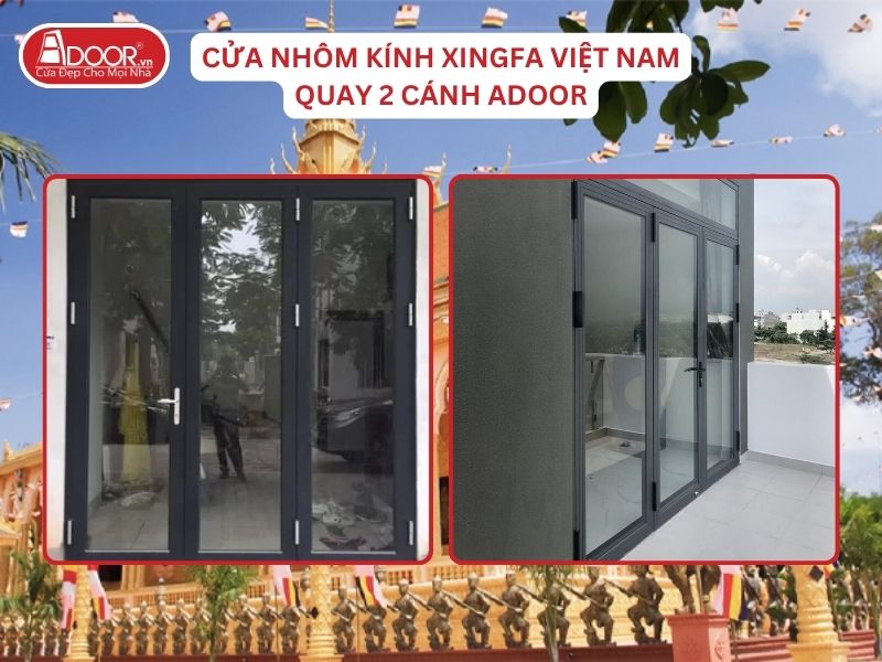 Cửa Mở Quay 3 Cánh Adoor Nhôm Kính Xingfa Tại Trà Vinh Nhôm Việt Nam Cửa Mở Quay 3 Cánh Adoor Nhôm Kính Xingfa Tại Trà Vinh Nhôm Việt Nam