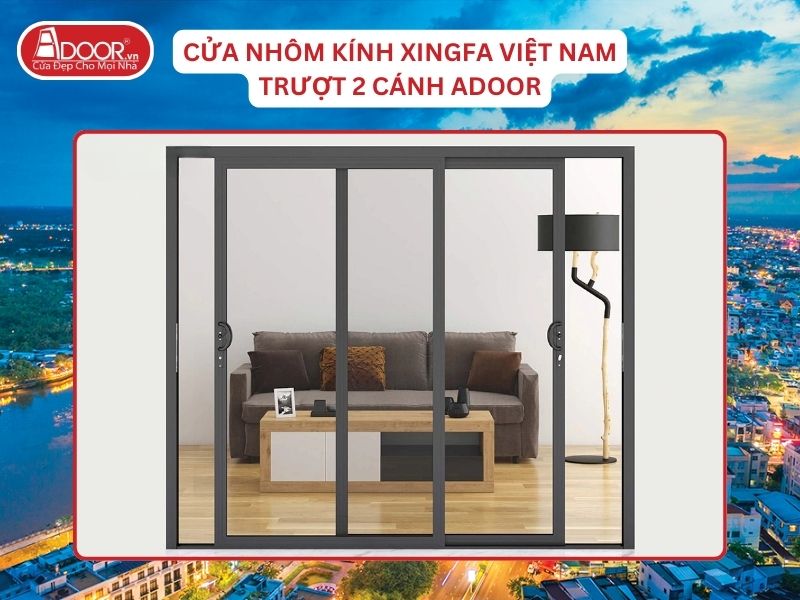 Cửa Mở Trượt 2 Cánh Adoor Nhôm Kính Xingfa Tại Cần Thơ Nhôm Việt Nam