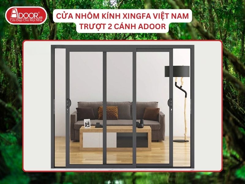 Cửa Trượt 2 Cánh Adoor Nhôm Kính Xingfa Tại Long An Nhôm Việt Nam Cửa Trượt 2 Cánh Adoor Nhôm Kính Xingfa Tại Long An Nhôm Việt Nam