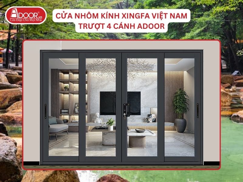 Cửa Trượt 4 Cánh Adoor Nhôm Kính Xingfa Tại Biên Hòa Nhôm Việt Nam