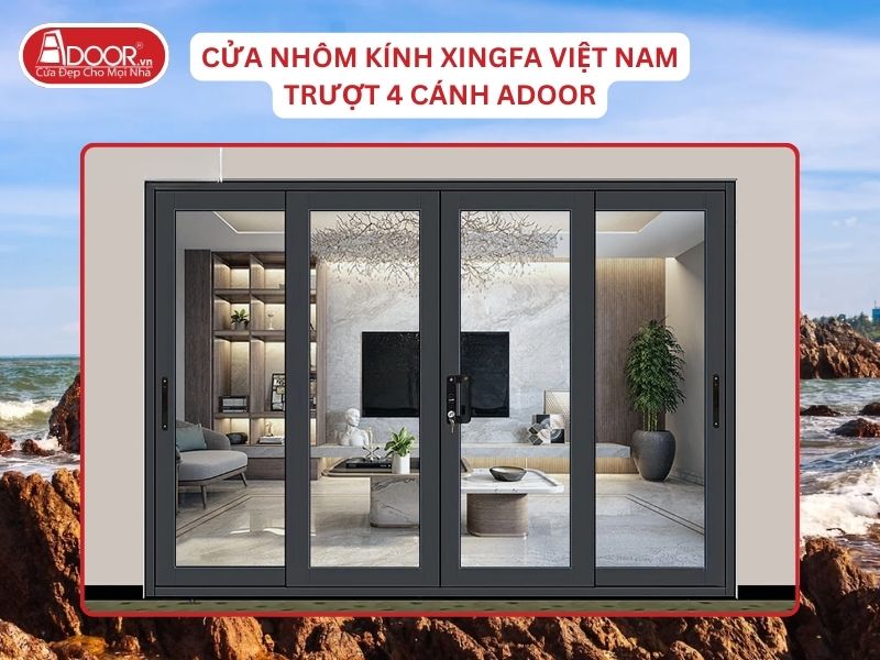 Cửa Mở Trượt 4 Cánh Adoor Nhôm Kính Xingfa Tại Vinh Nhôm Việt Nam Cửa Mở Trượt 4 Cánh Adoor Nhôm Kính Xingfa Tại Vinh Nhôm Việt Nam