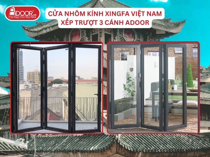 Cửa Mở Xếp Trượt 3 Cánh Adoor Nhôm Kính Xingfa Tại Châu Đốc Nhôm Việt Nam Cửa Mở Xếp Trượt 3 Cánh Adoor Nhôm Kính Xingfa Tại Châu Đốc Nhôm Việt Nam