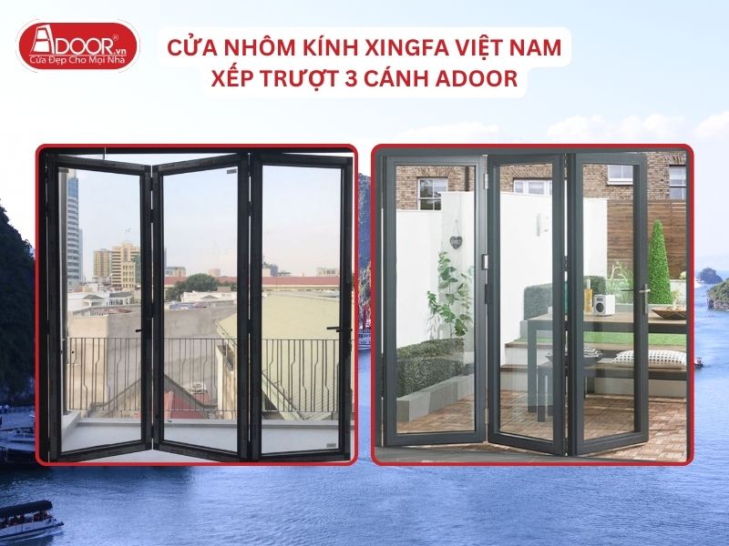 Cửa Nhôm Kính Xingfa Việt Nam Xếp Trượt 3 Cánh Adoor Tại Quảng Ninh Cửa Nhôm Kính Xingfa Việt Nam Xếp Trượt 3 Cánh Adoor Tại Quảng Ninh