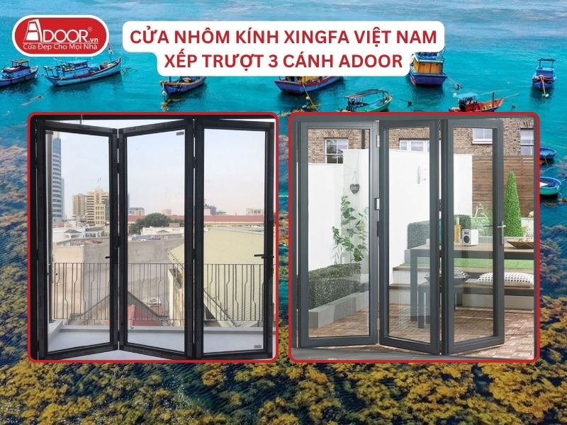 Cửa Mở Xếp Trượt 3 Cánh Adoor Nhôm Kính Xingfa Tại Quy Nhơn Nhôm Việt Nam Cửa Mở Xếp Trượt 3 Cánh Adoor Nhôm Kính Xingfa Tại Quy Nhơn Nhôm Việt Nam