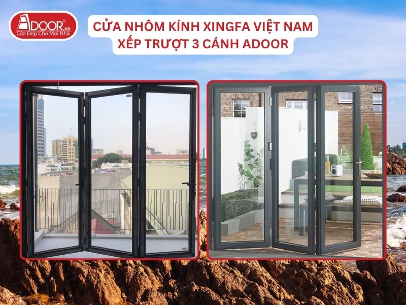 Cửa Xếp Trượt 3 Cánh Adoor Nhôm Kính Xingfa Tại Vinh Nhôm Việt Nam Cửa Xếp Trượt 3 Cánh Adoor Nhôm Kính Xingfa Tại Vinh Nhôm Việt Nam