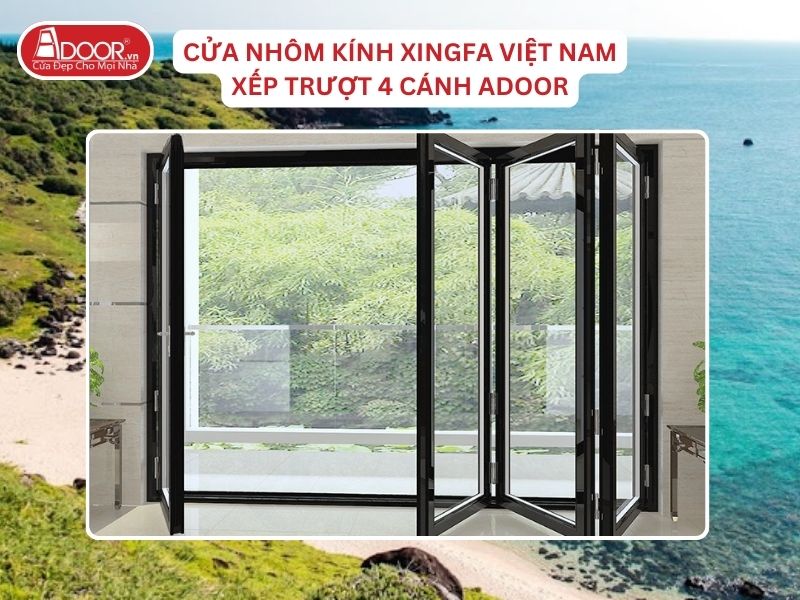 Cửa Mở Xếp Trượt 4 Cánh Adoor Nhôm Kính Xingfa Tại Bình Thuận Nhôm Việt Nam Cửa Mở Xếp Trượt 4 Cánh Adoor Nhôm Kính Xingfa Tại Bình Thuận Nhôm Việt Nam