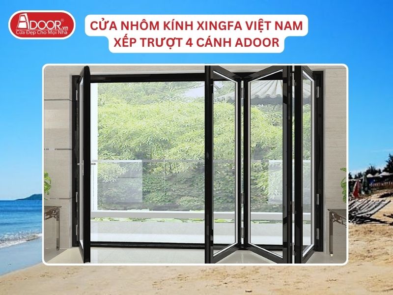 Cửa Mở Xếp Trượt 4 Cánh Adoor Nhôm Kính Xingfa Tại Hà Tĩnh Nhôm Việt Nam Cửa Mở Xếp Trượt 4 Cánh Adoor Nhôm Kính Xingfa Tại Hà Tĩnh Nhôm Việt Nam