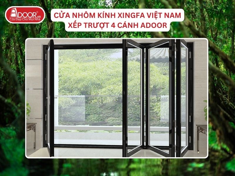 Cửa Mở Xếp Trượt 4 Cánh Adoor Nhôm Kính Xingfa Tại Long An Nhôm Việt Nam Cửa Mở Xếp Trượt 4 Cánh Adoor Nhôm Kính Xingfa Tại Long An Nhôm Việt Nam