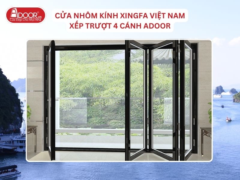Cửa Nhôm Kính Xingfa Việt Nam Xếp Trượt 4 Cánh Adoor Tại Quảng Ninh Cửa Nhôm Kính Xingfa Việt Nam Xếp Trượt 4 Cánh Adoor Tại Quảng Ninh