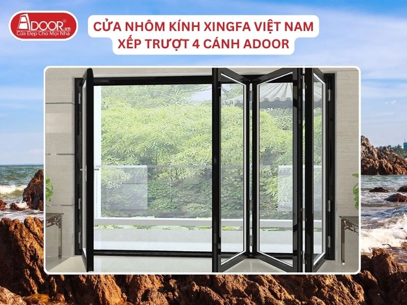 Cửa Xếp Trượt 4 Cánh Adoor Nhôm Kính Xingfa Tại Vinh Nhôm Việt Nam Cửa Xếp Trượt 4 Cánh Adoor Nhôm Kính Xingfa Tại Vinh Nhôm Việt Nam