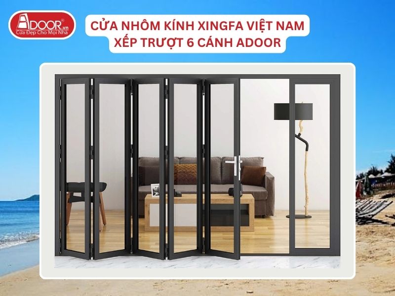 Cửa Mở Xếp Trượt 6 Cánh Adoor Nhôm Kính Xingfa Tại Hà Tĩnh Nhôm Việt Nam Cửa Mở Xếp Trượt 6 Cánh Adoor Nhôm Kính Xingfa Tại Hà Tĩnh Nhôm Việt Nam