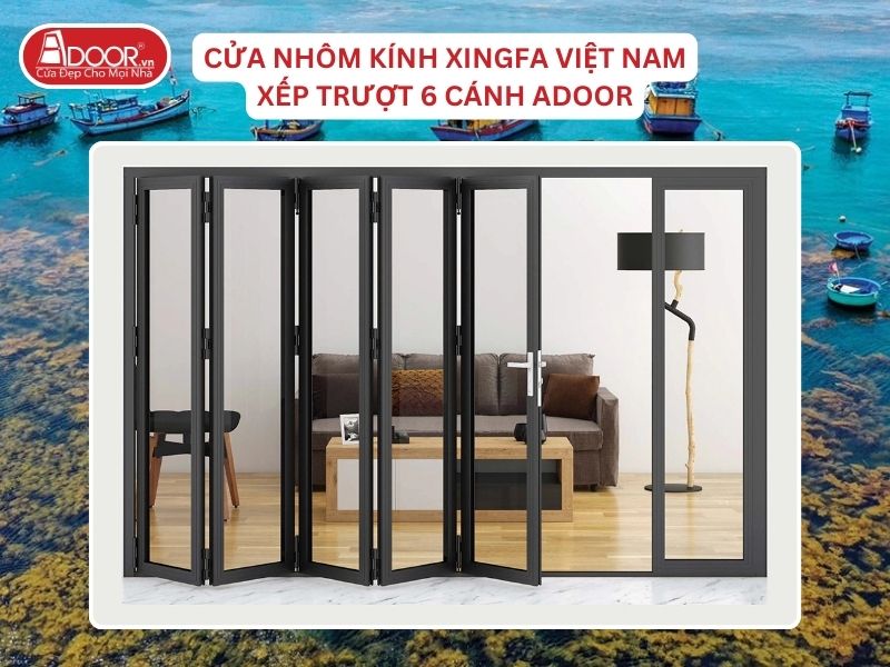 Cửa Mở Xếp Trượt 6 Cánh Adoor Nhôm Kính Xingfa Tại Quy Nhơn Nhôm Việt Nam Cửa Mở Xếp Trượt 6 Cánh Adoor Nhôm Kính Xingfa Tại Quy Nhơn Nhôm Việt Nam