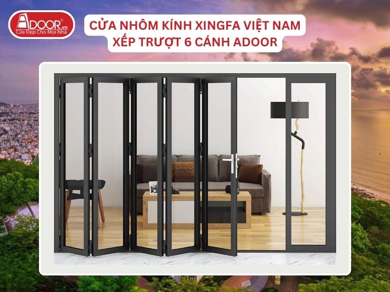 Cửa Mở Xếp Trượt 6 Cánh Adoor Nhôm Kính Xingfa Tại Vũng Tàu Nhôm Việt Nam Cửa Mở Xếp Trượt 6 Cánh Adoor Nhôm Kính Xingfa Tại Vũng Tàu Nhôm Việt Nam