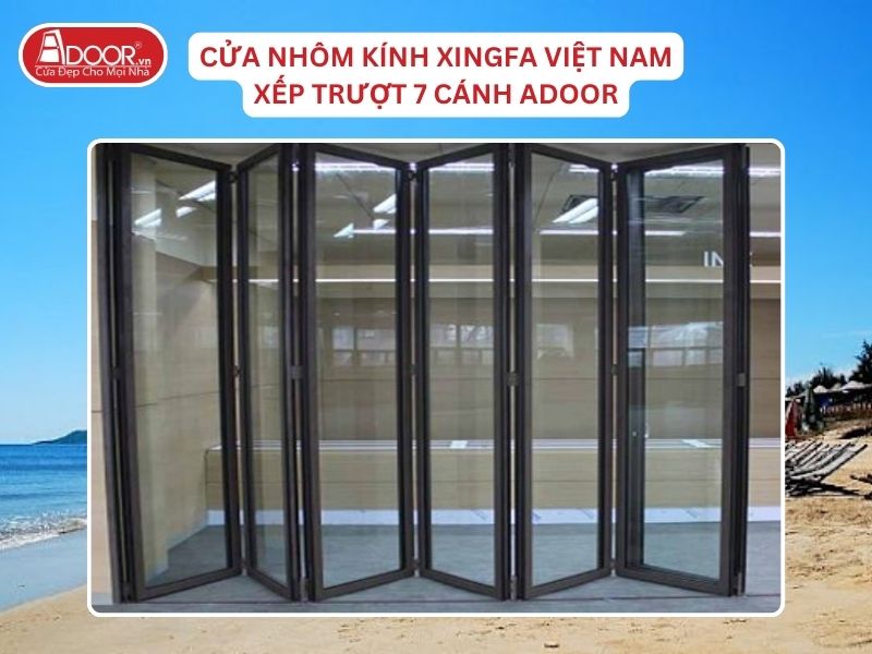 Cửa Mở Xếp Trượt 7 Cánh Adoor Nhôm Kính Xingfa Tại Hà Tĩnh Nhôm Việt Nam Cửa Mở Xếp Trượt 7 Cánh Adoor Nhôm Kính Xingfa Tại Hà Tĩnh Nhôm Việt Nam