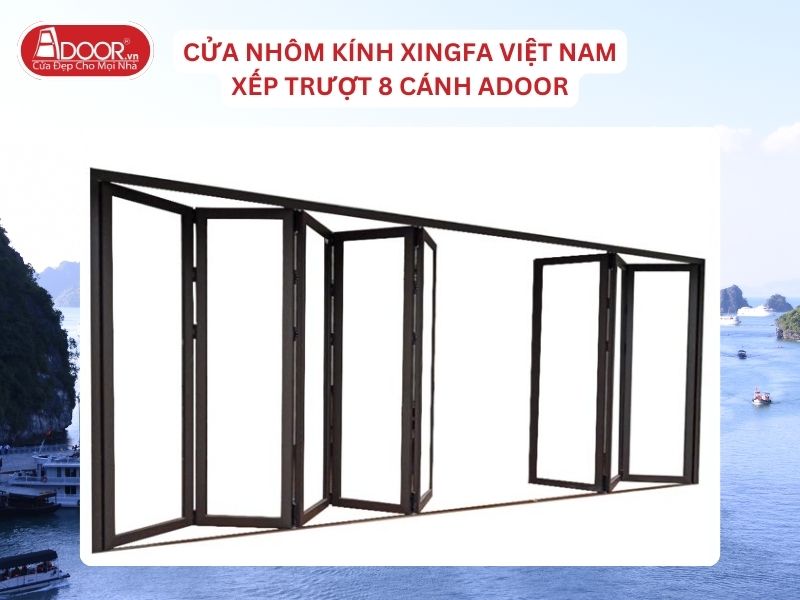Cửa Nhôm Kính Xingfa Việt Nam Xếp Trượt 8 Cánh Adoor Tại Quảng Ninh Cửa Nhôm Kính Xingfa Việt Nam Xếp Trượt 8 Cánh Adoor Tại Quảng Ninh