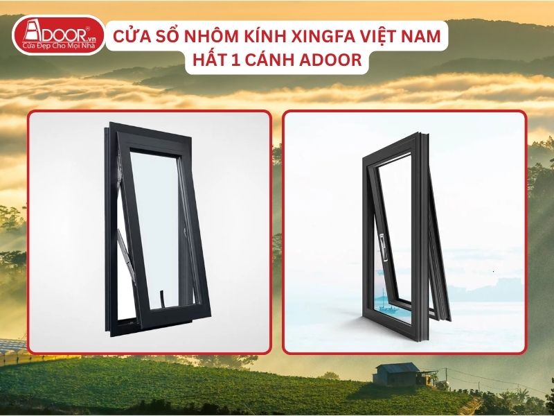 Cửa Sổ Mở Hất 1 Cánh Nhôm Kính Xingfa Tại Bảo Lộc Hệ Việt Nam Adoor
