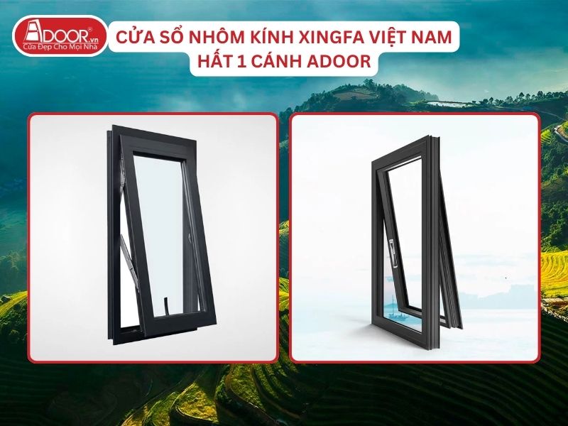 Cửa Sổ Mở Hất 1 Cánh Nhôm Kính Xingfa Tại Lào Cai Hệ Việt Nam Adoor