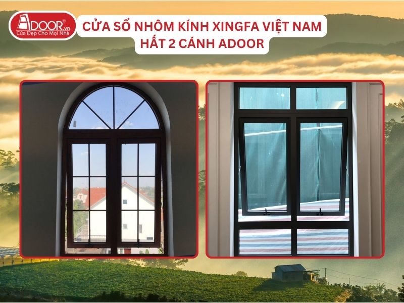 Cửa Sổ Mở Hất 2 Cánh Nhôm Kính Xingfa Tại Bảo Lộc Hệ Việt Nam Adoor