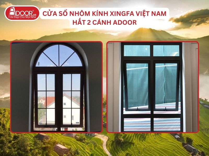 Cửa Sổ Mở Hất 2 Cánh Nhôm Kính Xingfa Tại Tam Điệp Hệ Việt Nam Adoor