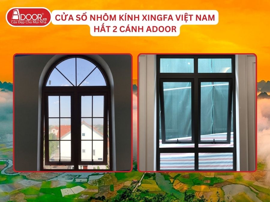 Cửa Sổ Mở Hất 2 Cánh Nhôm Kính Xingfa Tại Thái Nguyên Hệ Việt Nam Adoor