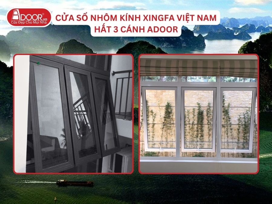 Cửa Sổ Mở Hất 3 Cánh Nhôm Kính Xingfa Tại Hạ Long Hệ Việt Nam Adoor Cửa Sổ Mở Hất 3 Cánh Nhôm Kính Xingfa Tại Hạ Long Hệ Việt Nam Adoor