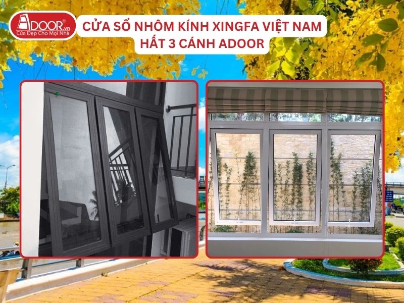 Cửa Sổ Mở Hất 3 Cánh Nhôm Kính Xingfa Tại Vị Thanh Hệ Việt Nam Adoor Cửa Sổ Mở Hất 3 Cánh Nhôm Kính Xingfa Tại Vị Thanh Hệ Việt Nam Adoor