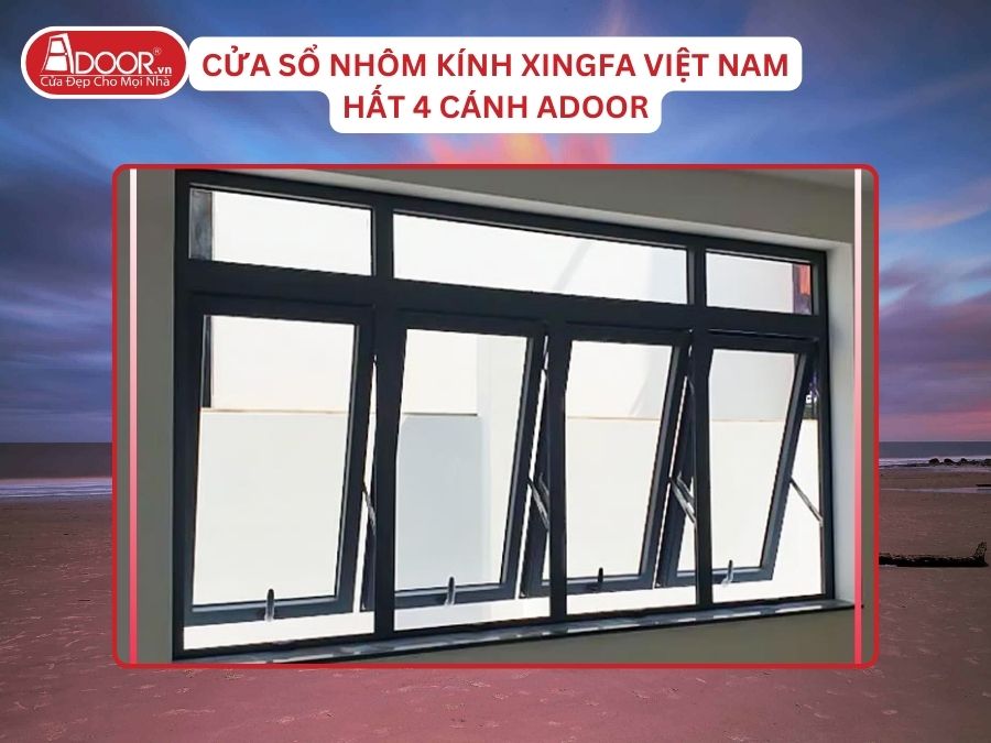Cửa Sổ Mở Hất 4 Cánh Adoor Nhôm Kính Xingfa Tại Cẩm Phả Hệ Việt Nam Adoor
