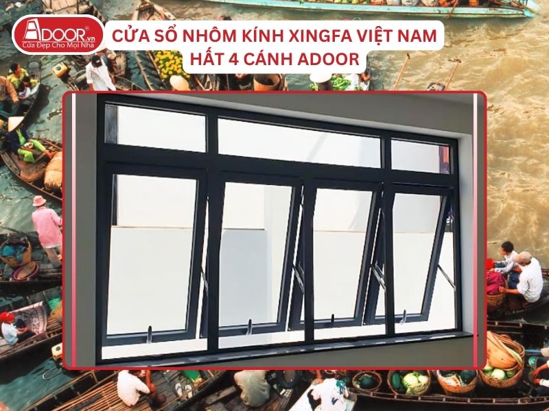 Cửa Sổ Mở Hất 4 Cánh Adoor Nhôm Kính Xingfa Tại Long Xuyên Nhôm Việt Nam Cửa Sổ Mở Hất 4 Cánh Adoor Nhôm Kính Xingfa Tại Long Xuyên Nhôm Việt Nam