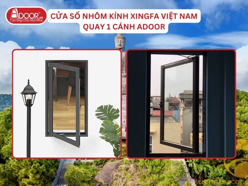 Cửa Sổ Mở Quay 1 Cánh Adoor Nhôm Kính Xingfa Tại Bắc Ninh Hệ Việt Nam Adoor Cửa Sổ Mở Quay 1 Cánh Adoor Nhôm Kính Xingfa Tại Bắc Ninh Hệ Việt Nam Adoor