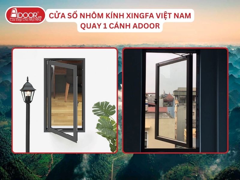 Cửa Sổ Mở Quay 1 Cánh Adoor Nhôm Kính Xingfa Tại Cao Bằng Hệ Việt Nam Adoor Cửa Sổ Mở Quay 1 Cánh Adoor Nhôm Kính Xingfa Tại Cao Bằng Hệ Việt Nam Adoor