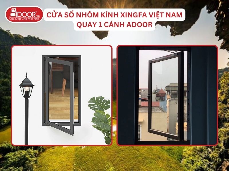 Cửa Sổ Mở Quay 1 Cánh Adoor Nhôm Kính Xingfa Tại Hoa Lư Hệ Việt Nam Adoor