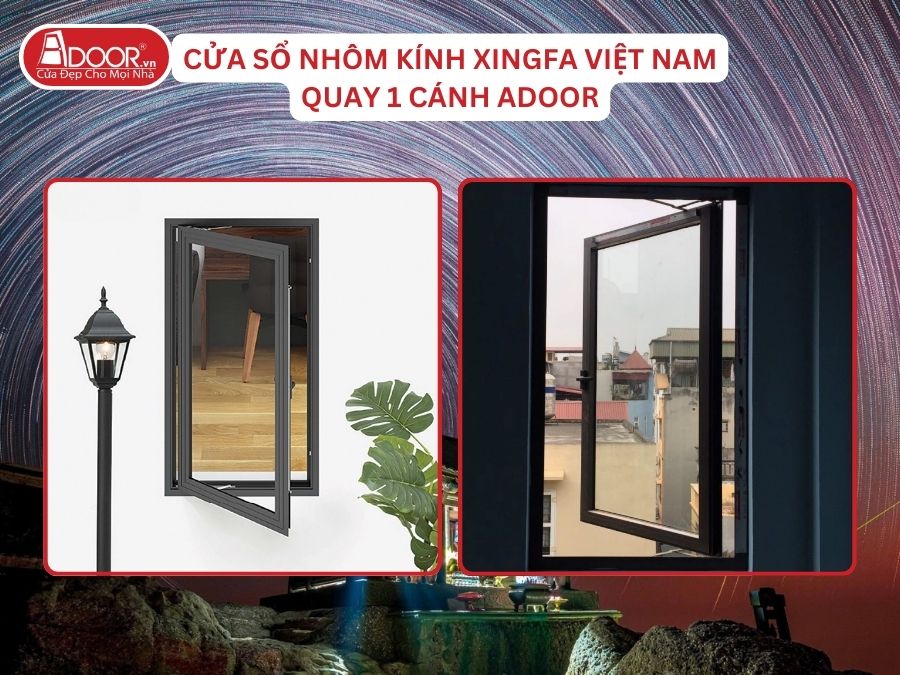 Cửa Sổ Mở Quay 1 Cánh Adoor Nhôm Kính Xingfa Tại Móng Cái Hệ Việt Nam Adoor Cửa Sổ Mở Quay 1 Cánh Adoor Nhôm Kính Xingfa Tại Móng Cái Hệ Việt Nam Adoor