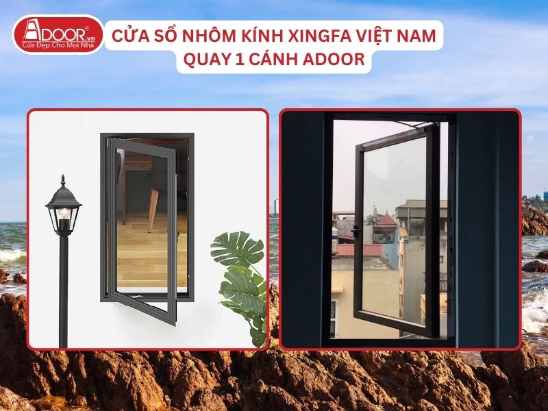 Cửa Sổ Mở Quay 1 Cánh Adoor Nhôm Kính Xingfa Tại Vinh Nhôm Việt Nam Cửa Sổ Mở Quay 1 Cánh Adoor Nhôm Kính Xingfa Tại Vinh Nhôm Việt Nam