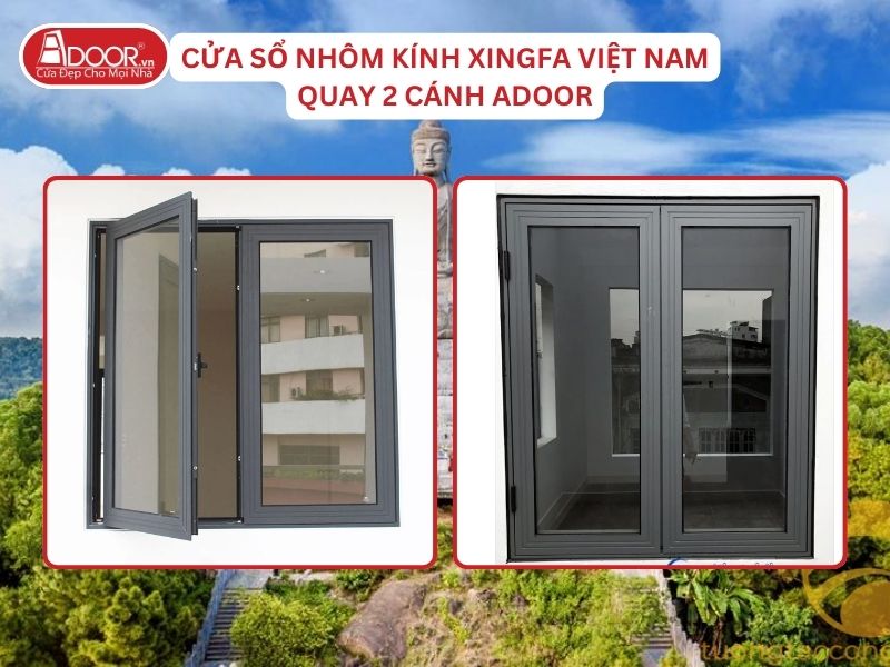 Cửa Sổ Mở Quay 2 Cánh Nhôm Kính Xingfa Tại Bắc Ninh Hệ Việt Nam Adoor Cửa Sổ Mở Quay 2 Cánh Nhôm Kính Xingfa Tại Bắc Ninh Hệ Việt Nam Adoor