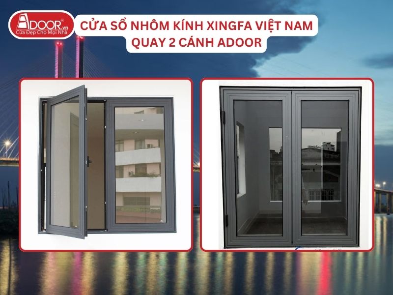 Cửa Sổ Mở Quay 2 Cánh Nhôm Kính Xingfa Tại Cao Lãnh Hệ Việt Nam Adoor Cửa Sổ Mở Quay 2 Cánh Nhôm Kính Xingfa Tại Cao Lãnh Hệ Việt Nam Adoor