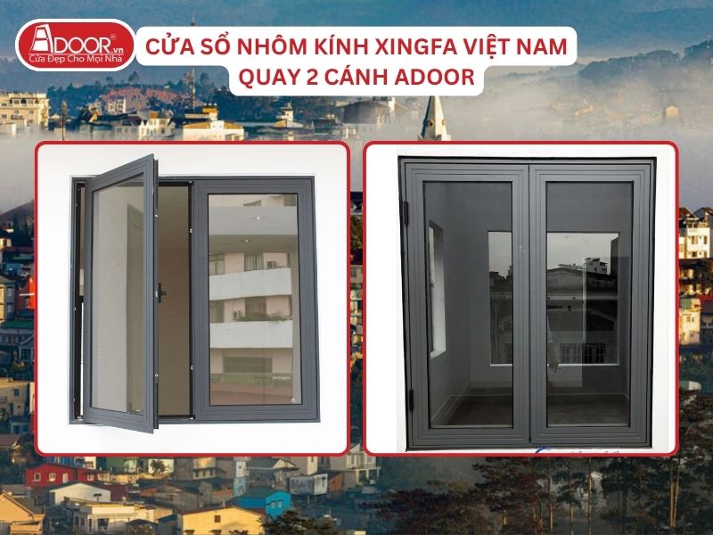 Cửa Sổ Mở Quay 2 Cánh Nhôm Kính Xingfa Tại Đà Lạt Hệ Việt Nam Adoor Cửa Sổ Mở Quay 2 Cánh Nhôm Kính Xingfa Tại Đà Lạt Hệ Việt Nam Adoor