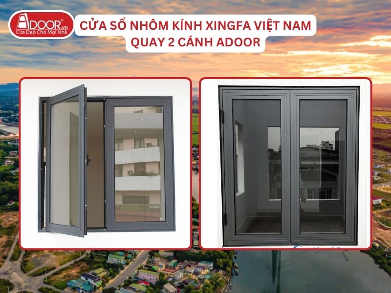 Cửa Sổ Mở Quay 2 Cánh Nhôm Kính Xingfa Tại Đông Hà Hệ Việt Nam Adoor Cửa Sổ Mở Quay 2 Cánh Nhôm Kính Xingfa Tại Đông Hà Hệ Việt Nam Adoor