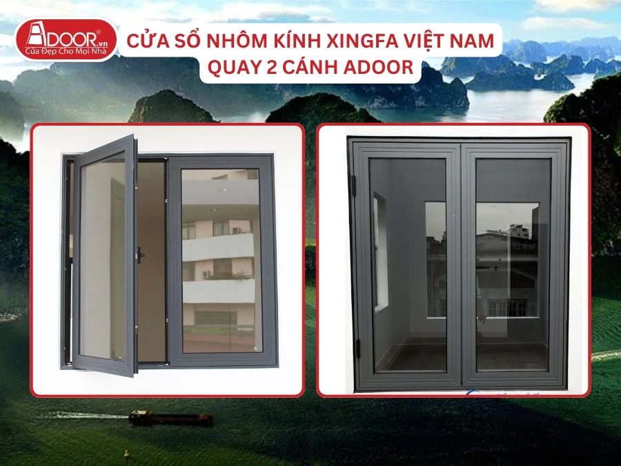 Cửa Sổ Mở Quay 2 Cánh Nhôm Kính Xingfa Tại Hạ Long Hệ Việt Nam Adoor Cửa Sổ Mở Quay 2 Cánh Nhôm Kính Xingfa Tại Hạ Long Hệ Việt Nam Adoor