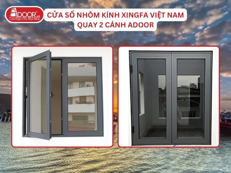 Cửa Sổ Mở Quay 2 Cánh Nhôm Kính Xingfa Tại Ninh Thuận Hệ Việt Nam Adoor Cửa Sổ Mở Quay 2 Cánh Nhôm Kính Xingfa Tại Ninh Thuận Hệ Việt Nam Adoor